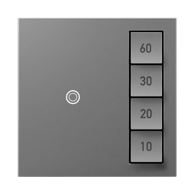 Adorne ASTM2 Timer Switch, Manual On/Timed Off, White, with Microban®