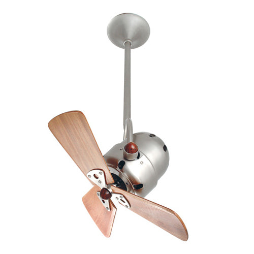 Matthews Fan Bianca Direcional 16" Ceiling Fan with Wood Blades - Brushed Nickel
