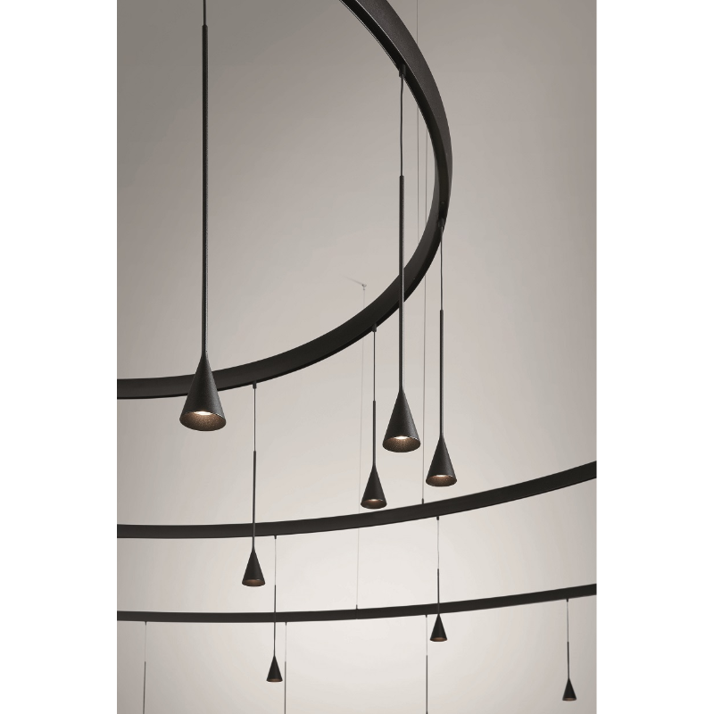 Bover Skybell Circle S/62L/40 197" LED Pendant, Down Light
