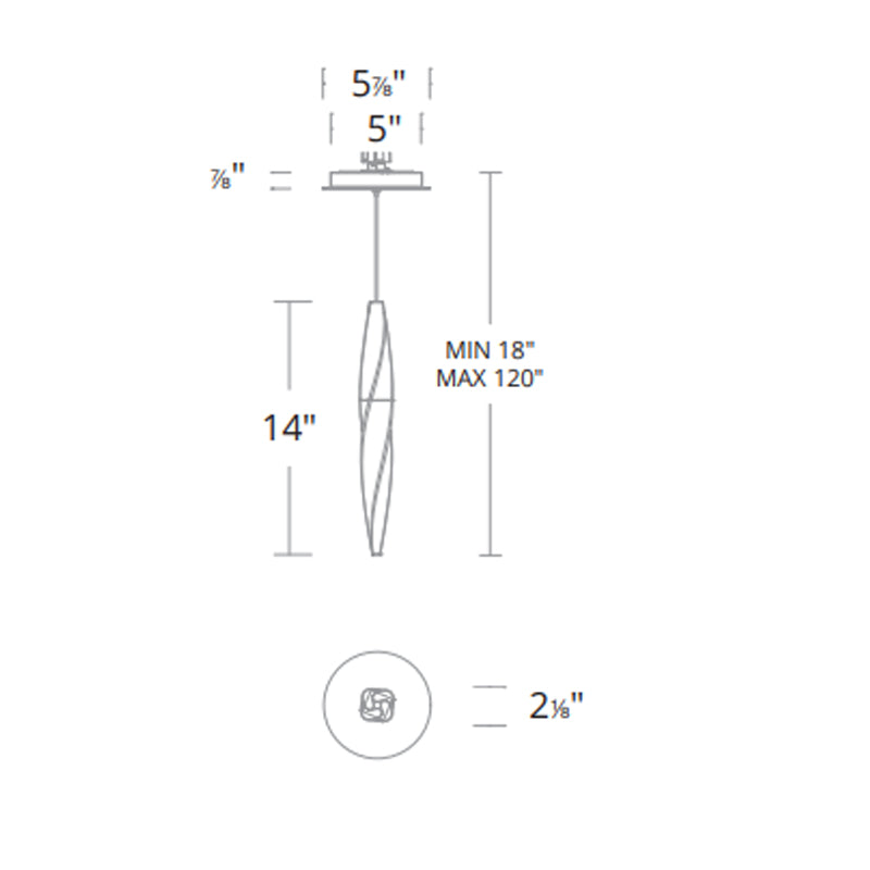 Schonbek Beyond BPD13214 Kindjal 14" Tall LED Pendant