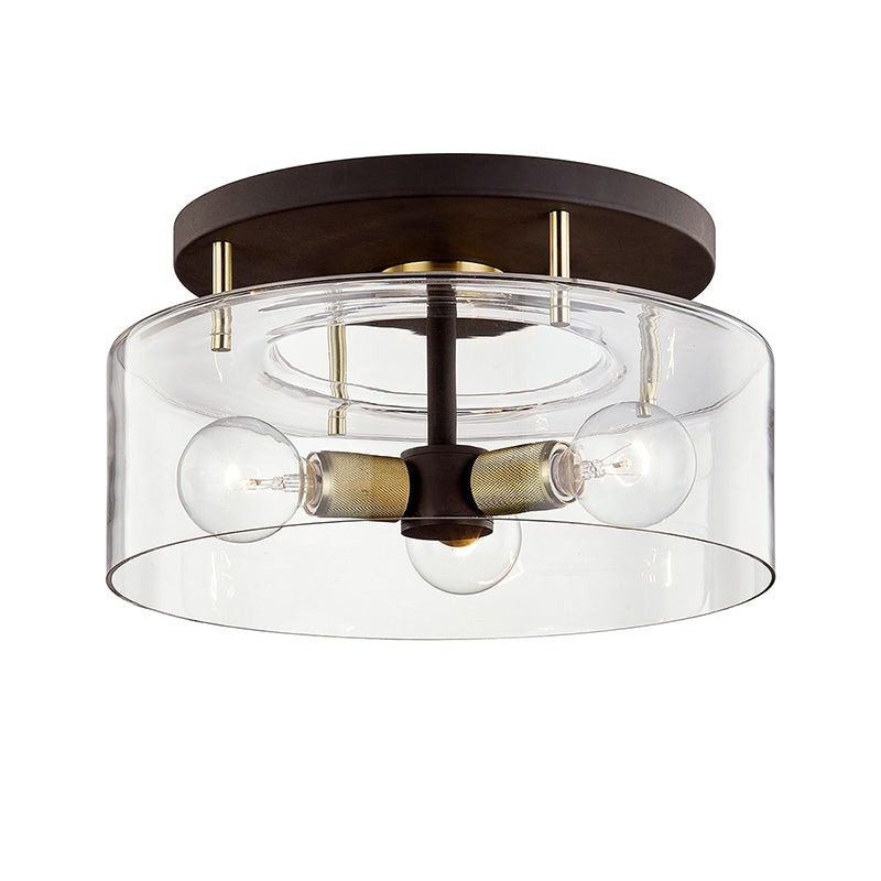 Troy Bergamot Station 3-lt 17" Semi Flush