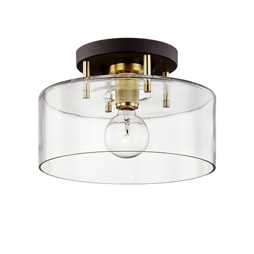 Troy C7541 Bergamot Station 1-lt 12" Semi Flush