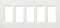 Lutron CW-5 Claro 5-Gang Wallplate