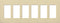 Lutron CW-6 Claro 6-Gang Wallplate