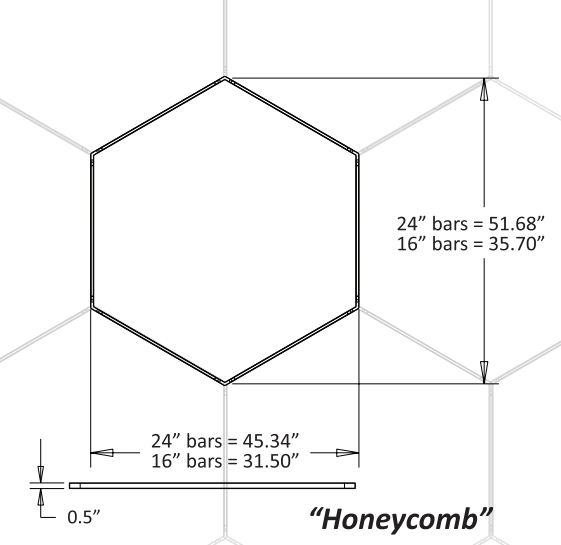 Z-Bar Honeycomb LED Pendant by Koncept