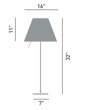 Luceplan D13if Costanza 1-lt 32" Tall Table Lamp