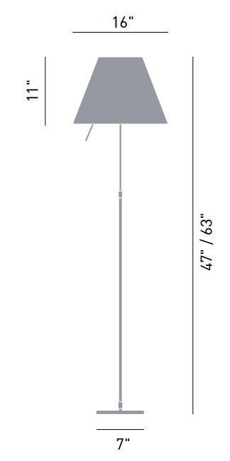 Luceplan D13t Costanza 1-lt 47" Tall Floor Lamp