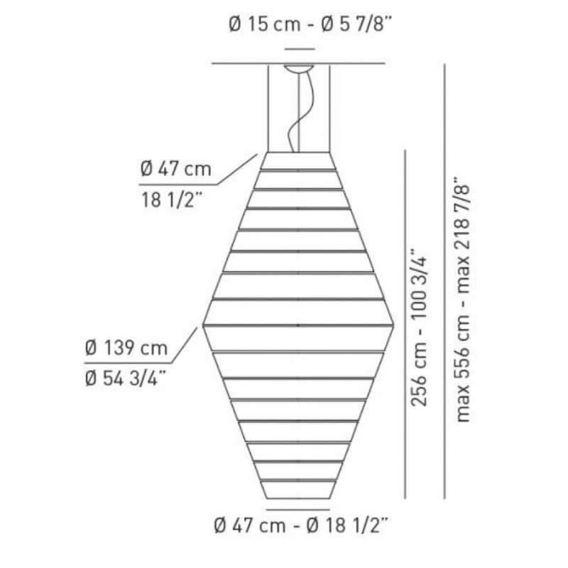 Axo USLAYC Layers C 15-lt 55" Pendant