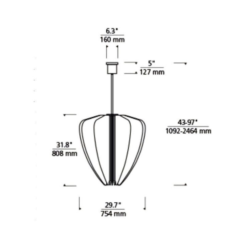 Visual Comfort 700NYR30 Nyra 30" LED Chandelier
