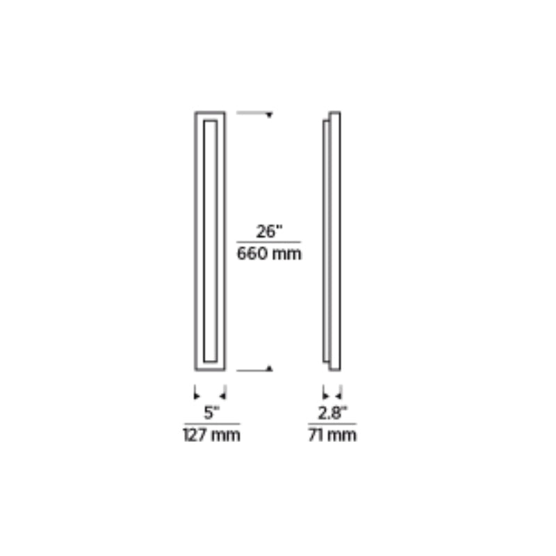 Visual Comfort 700OWASP Aspen 26" Tall LED Outdoor Wall Light