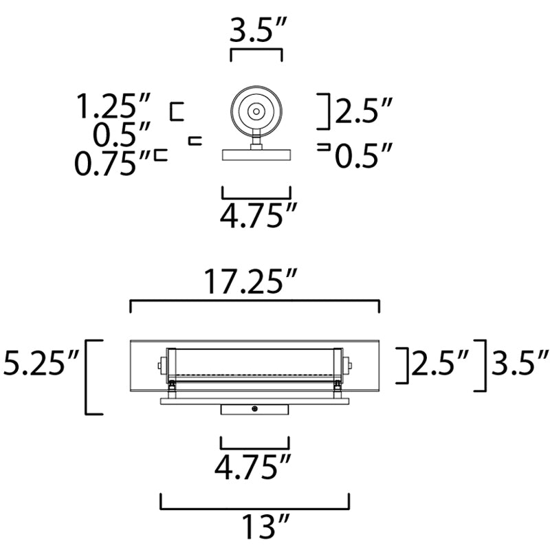 ET2 E23314 Centrum 17" 1-lt LED Bath Vanity