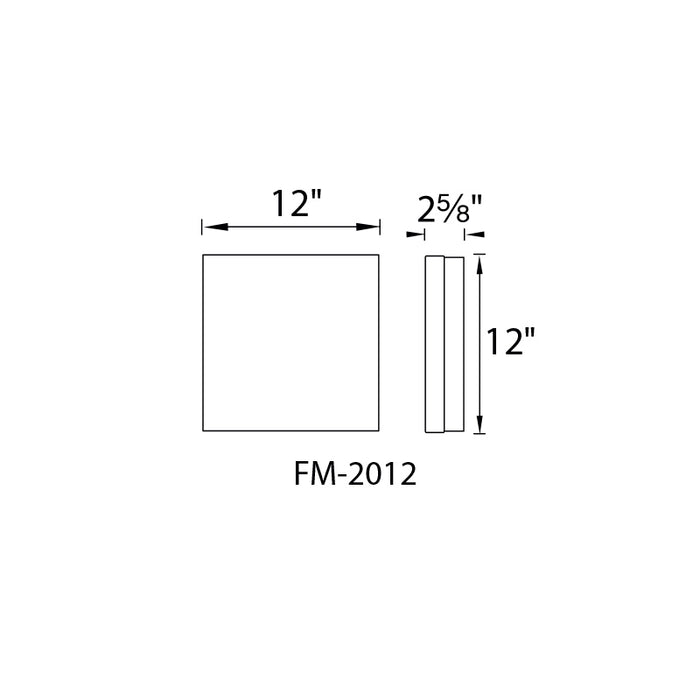 Modern Forms FM-2012-30 Matrix 1-lt 12" LED Flush Mount