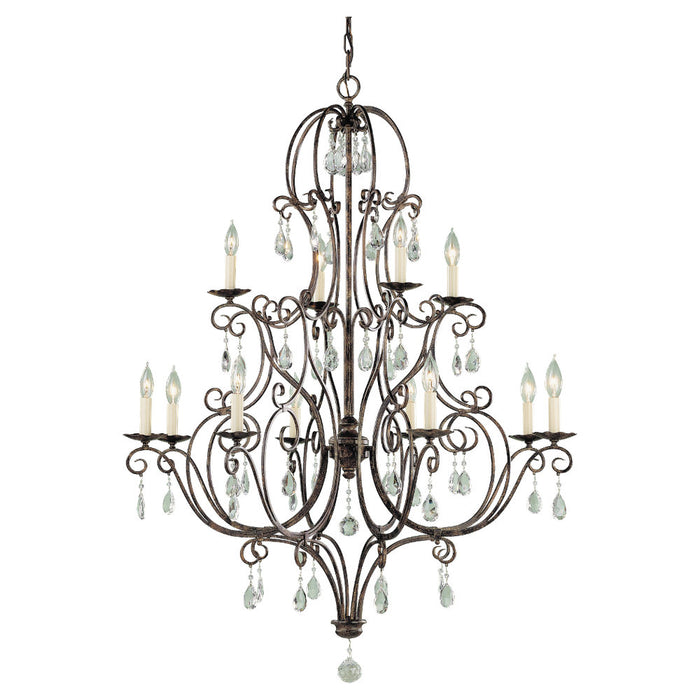 Feiss F1938 Chateau 12-lt Multi-Tier Chandelier