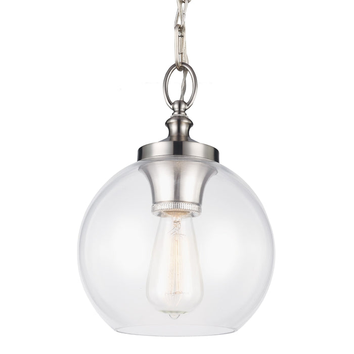 Feiss P1308 Tabby 8" Wide Mini Pendant with Clear Glass