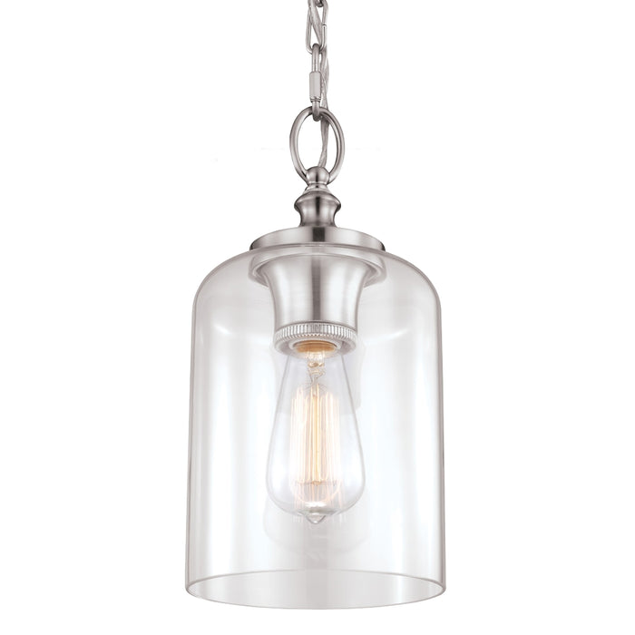 Feiss P1310 Hounslow 6" Wide Mini Pendant with Clear Glass