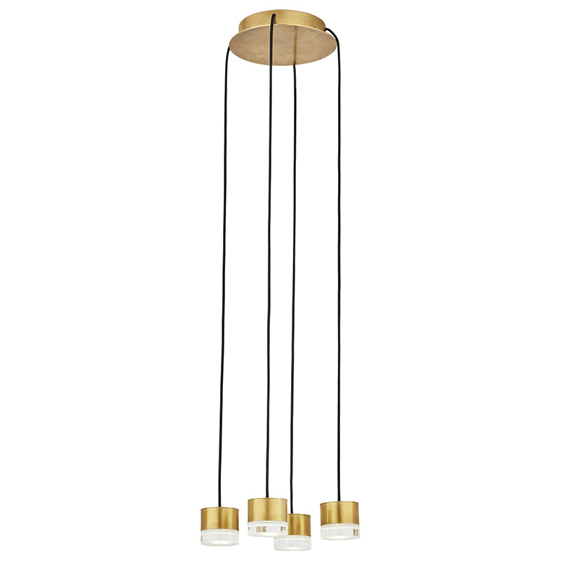 Visual Comfort 700TRSPGBL4 Gable 4-lt 10" LED Chandelier