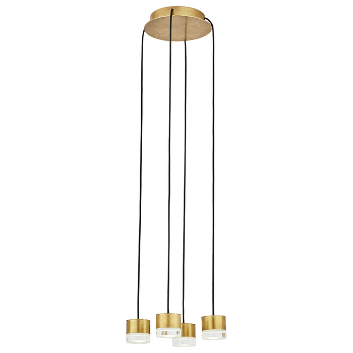 Visual Comfort 700TRSPGBL4 Gable 4-lt 10" LED Chandelier
