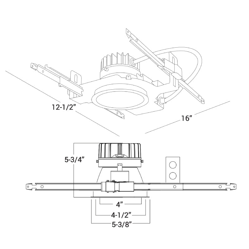 Elite HH4-LED-2000L 4" Architectural High Lumen LED Flanged Downlight - 2000 Lumen, 120-277V