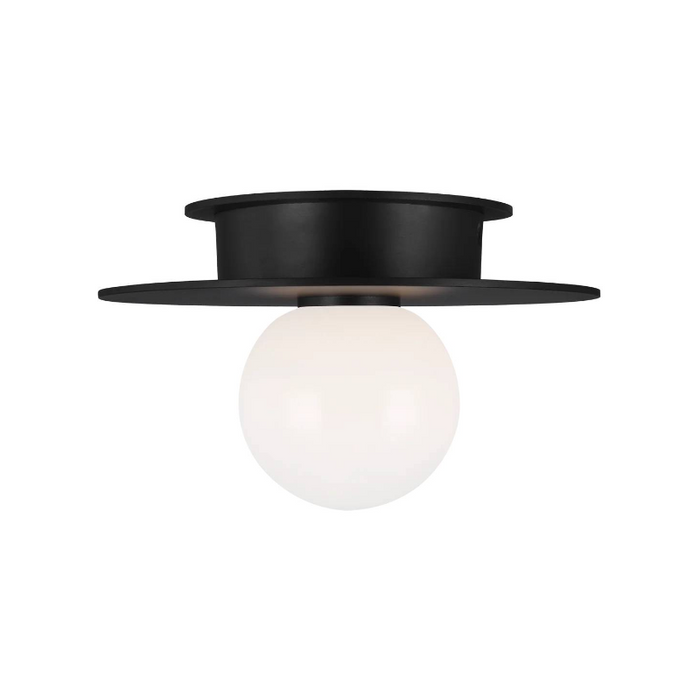 Visual Comfort KF1001 Nodes 1-lt 8" Flush Mount - Midnight Black