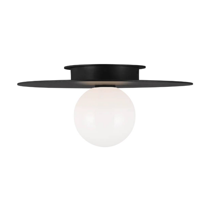 Visual Comfort KF1011 Nodes 1-lt 14" Flush Mount - Midnight Black