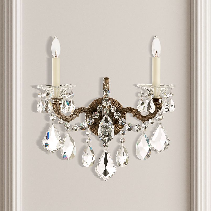 Schonbek 5001 La Scala 2-lt 17" Tall Wall Sconce