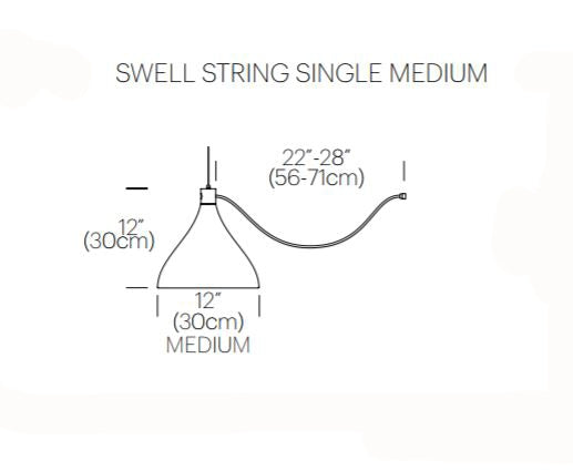 Pablo Designs Swell String Single Medium LED Pendant