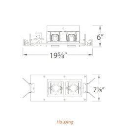 WAC MT-4LD216 2-lt LED Precision Multiples Spot Housing - LBC Lighting