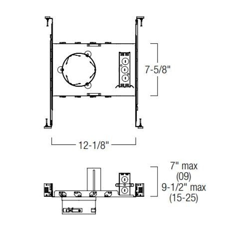 Nora NCAH2-430 4" LED Sapphire II COB Universal New Construction Frame-In Kit - LBC Lighting