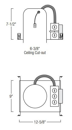 Nora NHM2-625 6" Marquise II Non-IC Air-Tight New Construction Housing