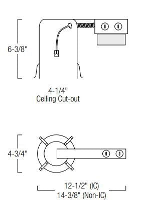 Nora NHRMIC2-409 4" Marquise IC Air-Tight Remodel Housing