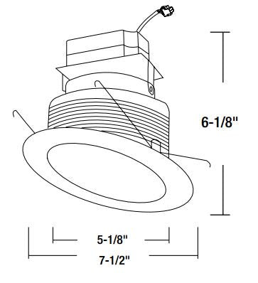 Nora NRMC-6S11 6" Marquise LED Slope Reflector Retrofit