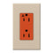 Lutron NTR-15-IG-OR Nova T* 15A Isolated Ground Receptacle