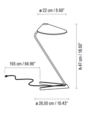 Bover Non La T 1-lt 19" Tall LED Table Lamp