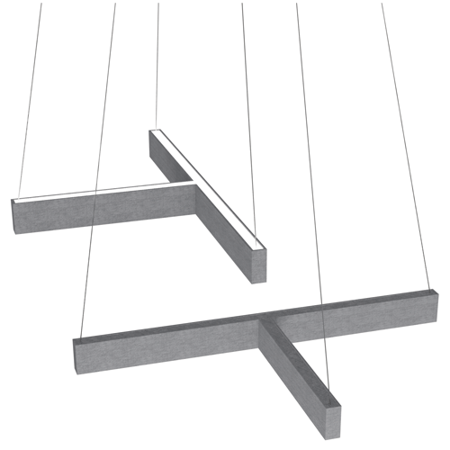 Elite OLS-DI-VERSE-SOFT-T 2" SoftSense Verse LED T Suspended, Direct/Indirect