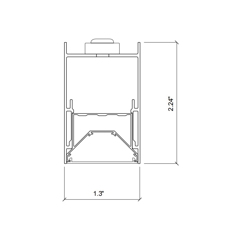 Elite OMLS-WDI-LED 1" LED Architectural Wall Mount, Direct/Indirect