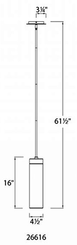 dweLED PD-26616 Elementum 5" LED Pendant