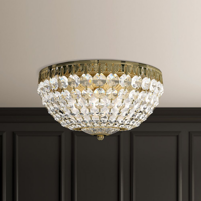 Schonbek 1562 Petit Crystal 5-lt 12" Flush Mount