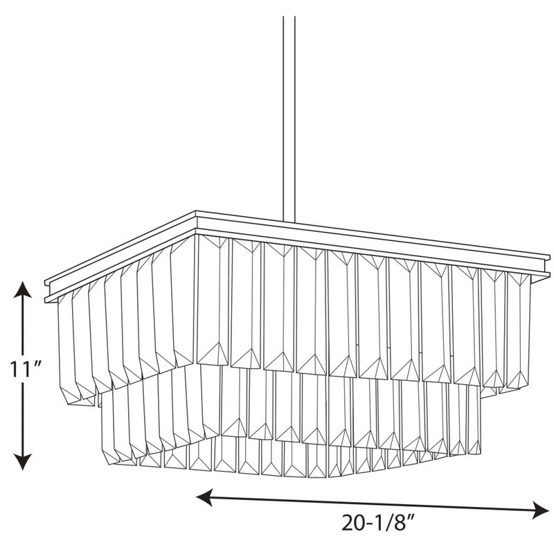 Progress P500109 Glimmer 4-lt Pendant