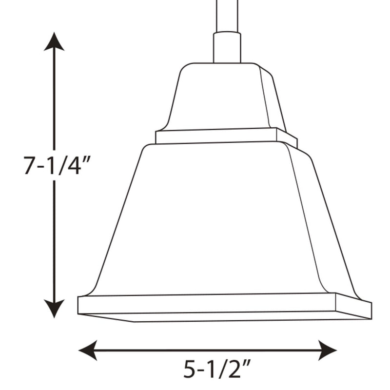 Progress P500125 Clifton Heights 1-lt 6" Mini Pendant