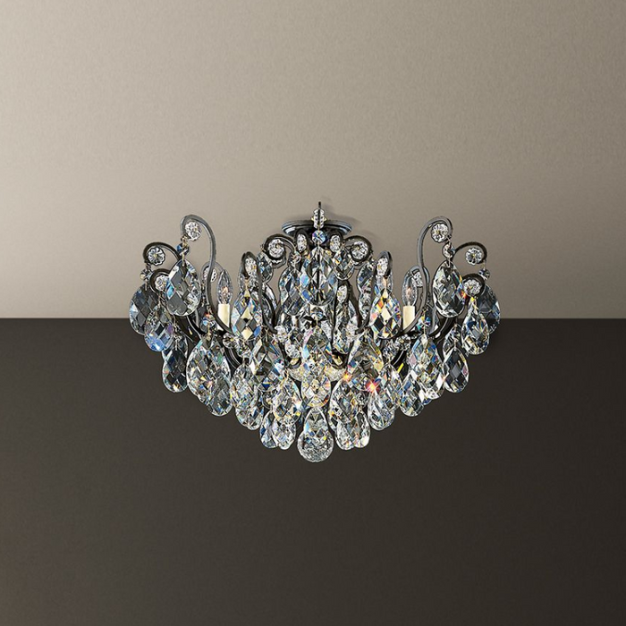 Schonbek 3785 Renaissance 8-lt 26" Flush Mount