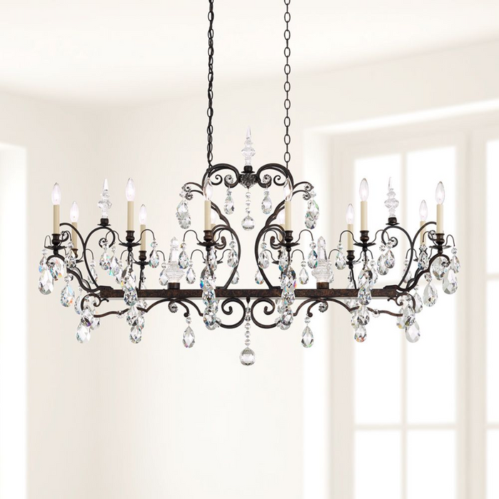 Schonbek 3796 Renaissance 14-lt 56" Chandelier
