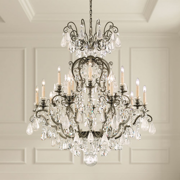 Schonbek 3573 Renaissance Rock Crystal 16-lt 38" Chandelier