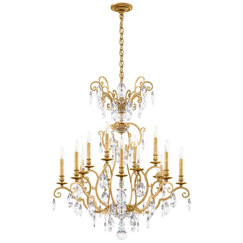 Schonbek RN3872 Renaissance Nouveau 12-lt 32" Chandelier