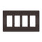 Legrand RWP264 Four-Gang Screwless Wall Plate