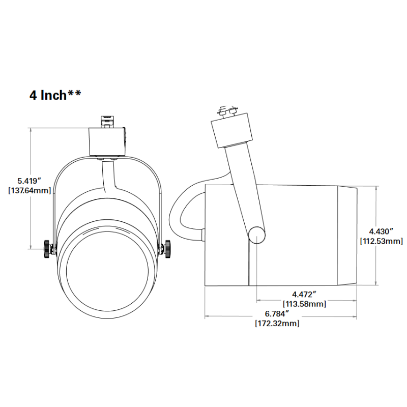 Halo 808 37W LED High Performance Flatback Track Head