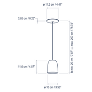 Bover Nut S/10 1-lt 4" LED Pendant