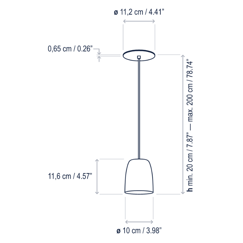 Bover Nut S/10 1-lt 4" LED Pendant