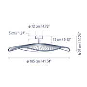 Bover Mediterrània PF/105 1-lt 41" LED Semi-Flushmount, TRIAC Dimming
