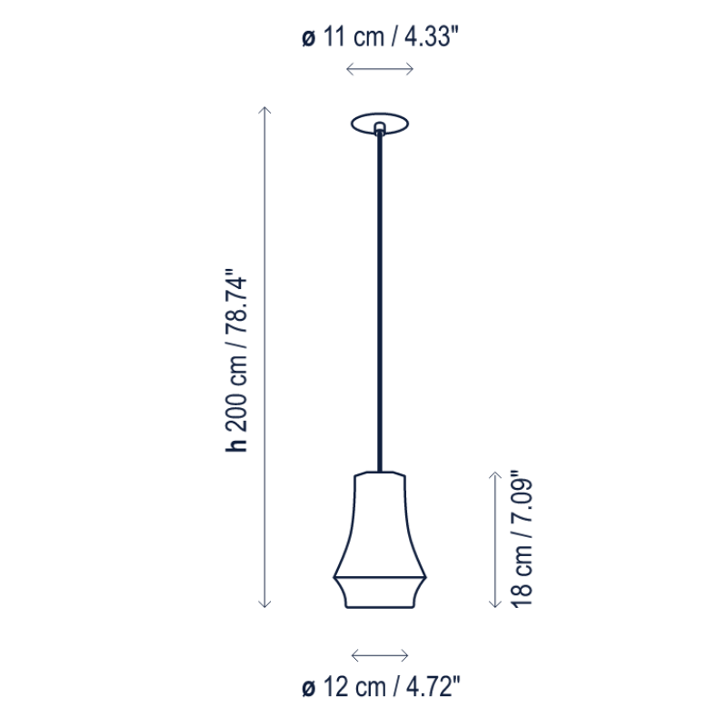 Bover Tibeta 01 1-lt 5" LED Pendant