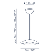 Bover Valentina S/24 1-lt 9" LED Pendant, TRIAC